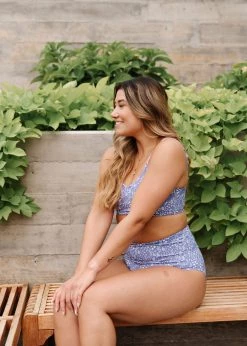 Maven Thread Swim High Rise Bottoms - Blue Floral 13 Maven Thread Swim High Rise Bottoms - Blue Floral
