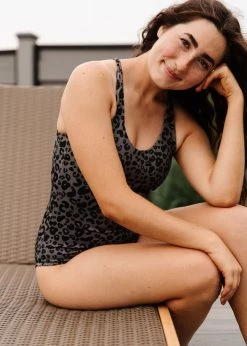 Maven Thread Strappy One Piece - Grey Leopard Swim