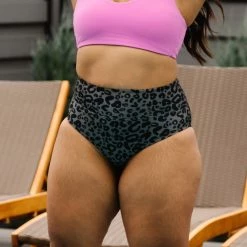 Maven Thread High Rise Bottoms - Grey Leopard Swim
