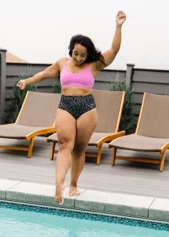 Maven Thread High Rise Bottoms - Grey Leopard Swim