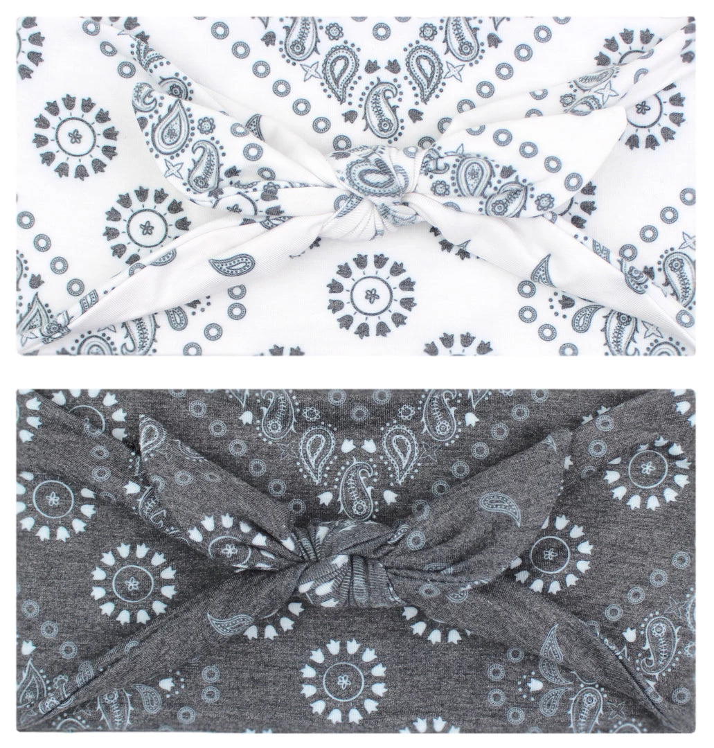 Maven Thread BANDANA B&W - 4'' Bow Headband 3 Maven Thread BANDANA B&W - 4'' Bow Headband