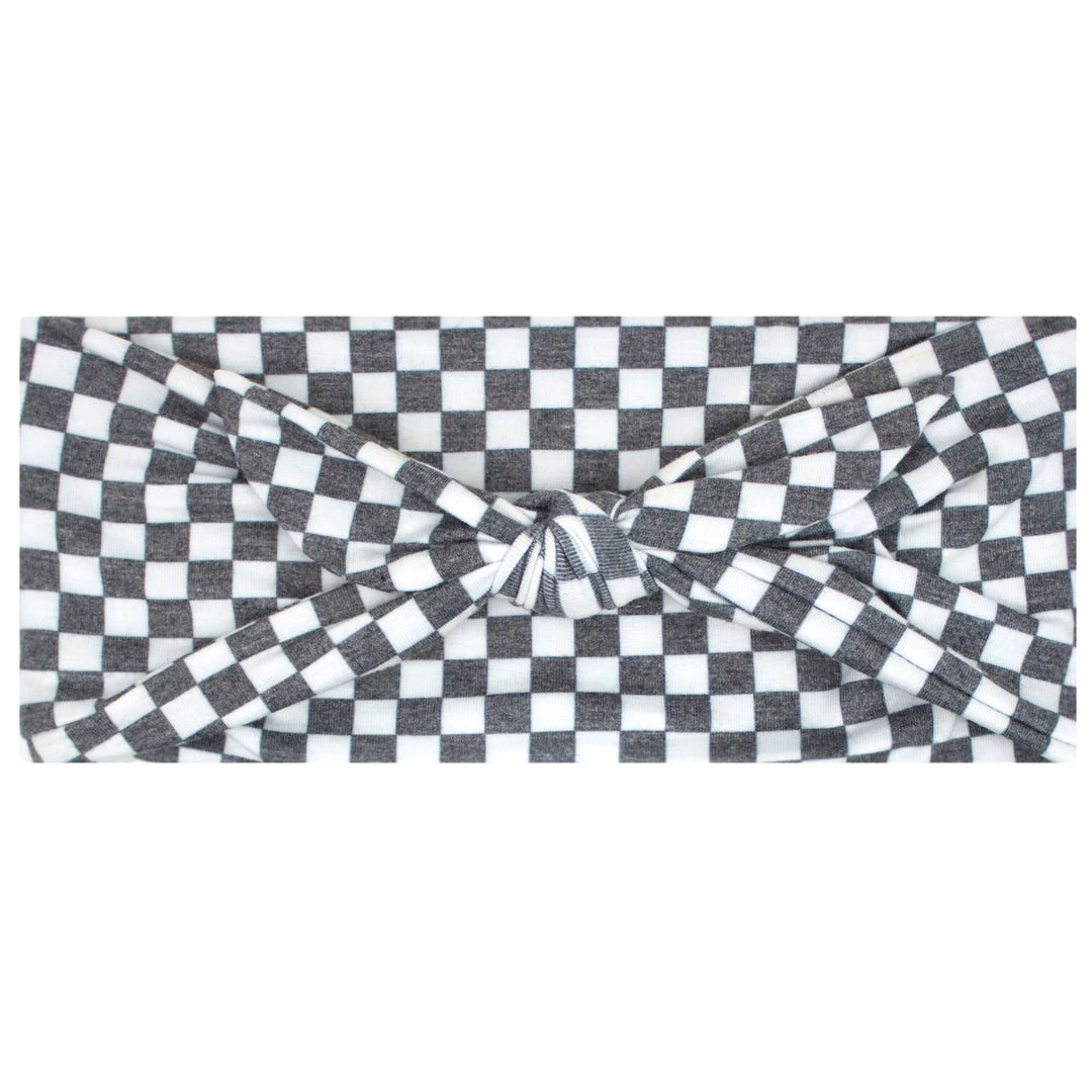 Maven Thread 4" Single Headbands CHECKERED - 4'' Bow Headband Single 3 Maven Thread 4" Single Headbands CHECKERED - 4'' Bow Headband Single