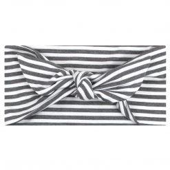 Maven Thread 4" Single Headbands B&W Stripe - 4'' Bow Headband Single