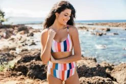 Maven Thread Sunkissed Bikini Top - Retro Stripe