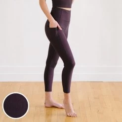 Maven Thread Inspire Leggings - Eggplant Ribbed
