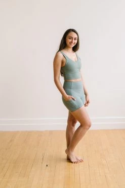 Maven Thread Bottoms Biker Shorts - 4'' - Sage | MT LUXE