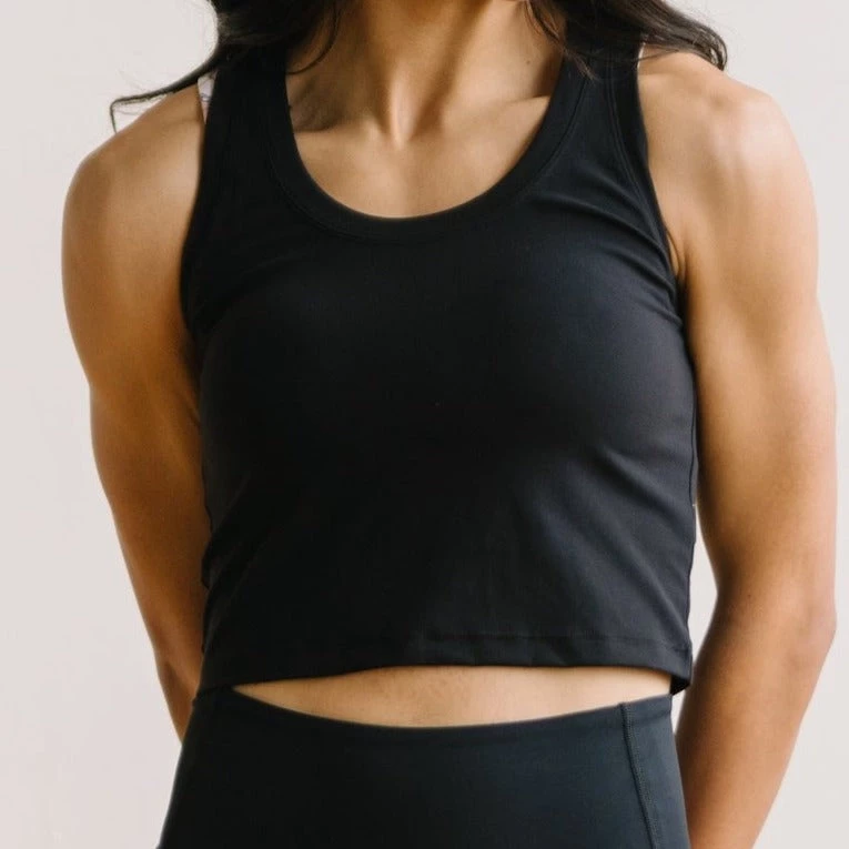Maven Thread Tops Renew Crop Tank - Black | MT LUXE 3 Maven Thread Tops Renew Crop Tank - Black | MT LUXE