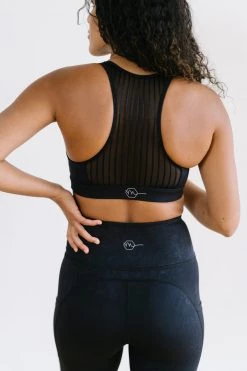 Maven Thread Tops Mesh Sports Bra - Black Snakeskin | MT SPORT