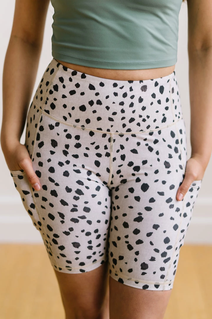 Maven Thread Biker Shorts - 8'' - Dalmatian | MT LUXE 8 Maven Thread Biker Shorts - 8'' - Dalmatian | MT LUXE