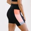 Maven Thread Biker Shorts - 6'' - Peach Colorblock | MT SPORT