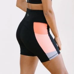 Maven Thread Biker Shorts - 6'' - Peach Colorblock | MT SPORT