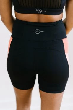 Maven Thread Biker Shorts - 6'' - Peach Colorblock | MT SPORT