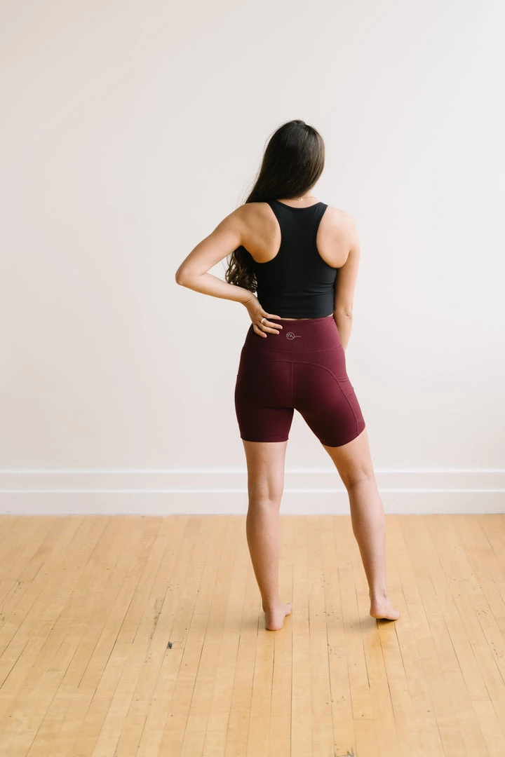 Maven Thread Biker Shorts - 6'' - Burgundy | MT LUXE 7 Maven Thread Biker Shorts - 6'' - Burgundy | MT LUXE