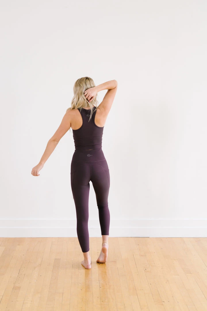 Maven Thread Ribbed Crop Tank Sports Bra - Eggplant Tops 13 Maven Thread Ribbed Crop Tank Sports Bra - Eggplant Tops