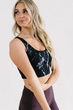 Maven Thread Fierce Sports Bra - Black Marble | MT SPORT Tops