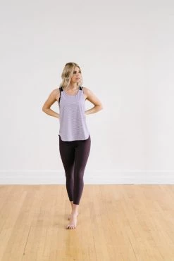 Maven Thread Breathe Tank - B&W Stripe