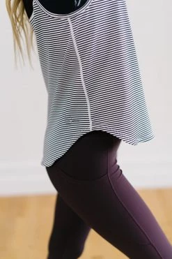 Maven Thread Breathe Tank - B&W Stripe