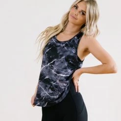 Maven Thread Breathe Tank - Black Marble Tops