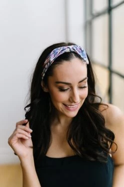 Maven Thread Dark Floral - 4'' Bow Headband Single 4