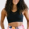 Maven Thread Mesh V-Neck Sports Bra - Black | MT SPORT 2 Maven Thread Mesh V-Neck Sports Bra - Black | MT SPORT