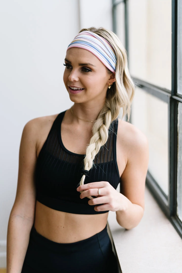 Maven Thread 4" Headbands Rainbow Stripes - 4'' Headband Single 6 Maven Thread 4" Headbands Rainbow Stripes - 4'' Headband Single