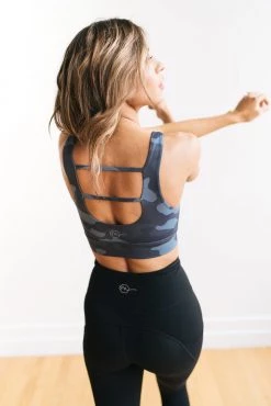 Maven Thread Fierce Sports Bra - Navy Camo | MT SPORT Tops