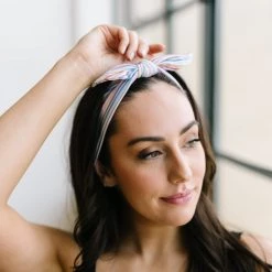 Maven Thread 4" Single Headbands Rainbow Stripes - 4'' Bow Headband Single