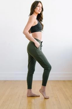 Maven Thread Bottoms Warmup Joggers - Olive Green | MT LUXE