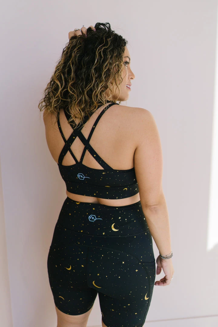 Maven Thread Criss Cross Sports Bra - Moons | MT SPORT 8 Maven Thread Criss Cross Sports Bra - Moons | MT SPORT