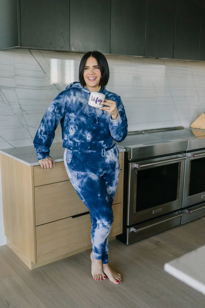 Maven Thread Tops Crop Hoodie - Navy Tie Dye 6 Maven Thread Tops Crop Hoodie - Navy Tie Dye