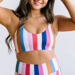 Maven Thread Sunkissed Bikini Top - Retro Stripe