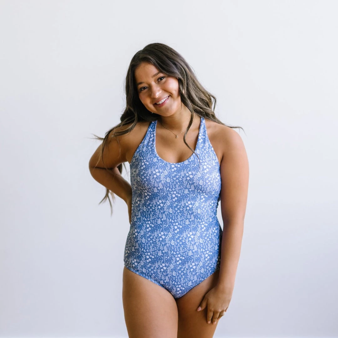 Maven Thread Strappy One Piece - Blue Floral 3 Maven Thread Strappy One Piece - Blue Floral