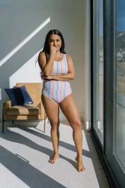 Maven Thread Oasis Bikini Top - Rainbow Stripe Swim