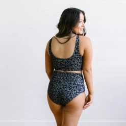 Maven Thread High Rise Bottoms - Grey Leopard Swim