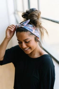 Maven Thread Dark Floral - 4'' Bow Headband Single 4