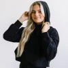 Maven Thread Tops Crop Hoodie - Black 1 Maven Thread Tops Crop Hoodie - Black