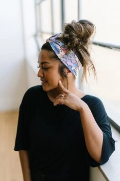 Maven Thread Dark Floral - 4'' Bow Headband Single 4