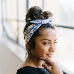 Maven Thread Dark Floral - 4'' Bow Headband Single 4" Single Headbands