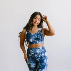 Maven Thread Fierce Sports Bra - Navy Tie Dye | MT SPORT Tops