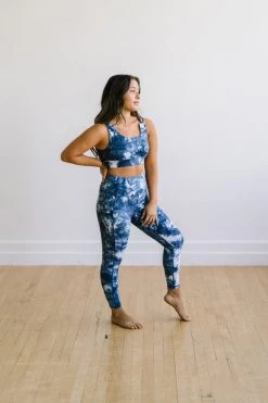Maven Thread Inspire Leggings - Navy Tie Dye | MT SPORT
