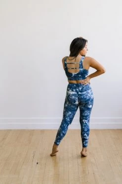 Maven Thread Fierce Sports Bra - Navy Tie Dye | MT SPORT Tops