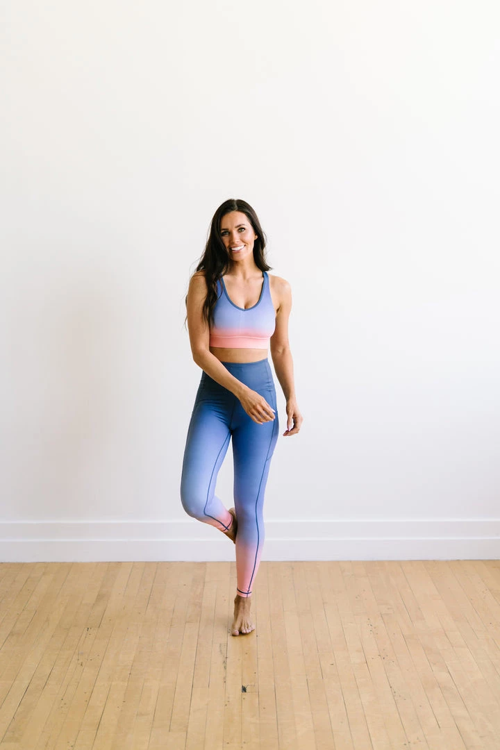 Maven Thread Bottoms Inspire Leggings - Peach/Blue Ombre | MT SPORT 5 Maven Thread Bottoms Inspire Leggings - Peach/Blue Ombre | MT SPORT