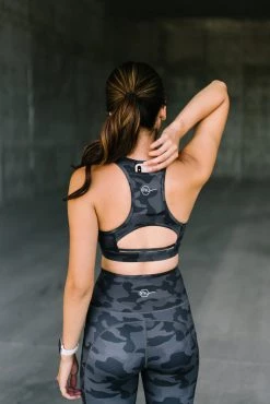 Maven Thread Tops Power Sports Bra - Black Camo | MT SPORT
