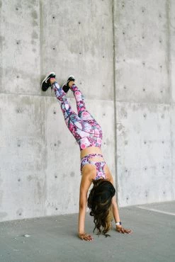 Maven Thread Bottoms Inspire Leggings - Maroon Floral | MT SPORT