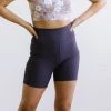 Maven Thread Bottoms Ribbed Biker Shorts - 6'' - Eggplant