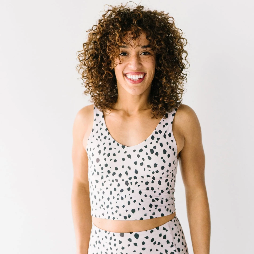 Maven Thread Crop Tank Sports Bra - Dalmatian | MT LUXE 4 Maven Thread Crop Tank Sports Bra - Dalmatian | MT LUXE