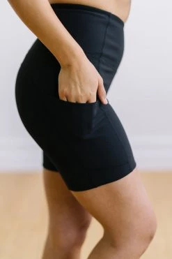 Maven Thread Ribbed Biker Shorts - 6'' - Black