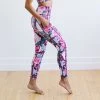 Maven Thread Bottoms Inspire Leggings - Maroon Floral | MT SPORT