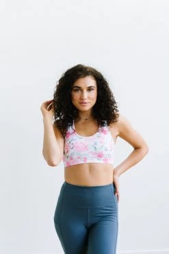 Maven Thread Tops Courage Sports Bra - White Floral | MT SPORT