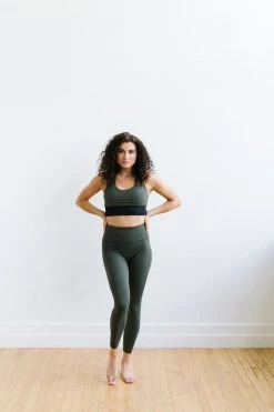 Maven Thread Focus Leggings - Olive Green | MT LUXE